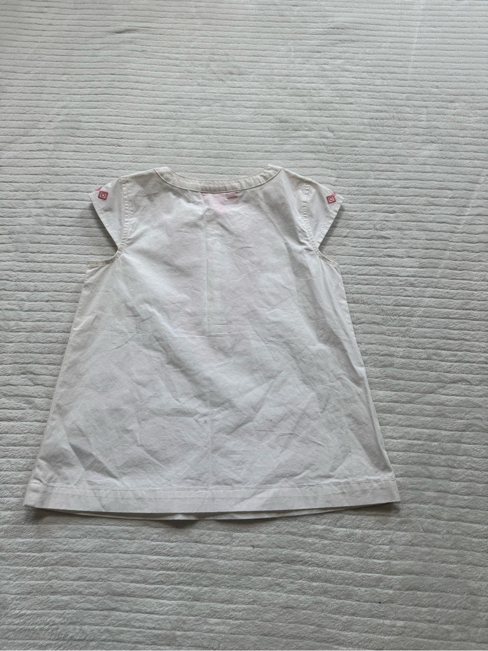 Lilly Pulitzer White Embroidered Girls Top with Pink Accents - Picture 9 of 9